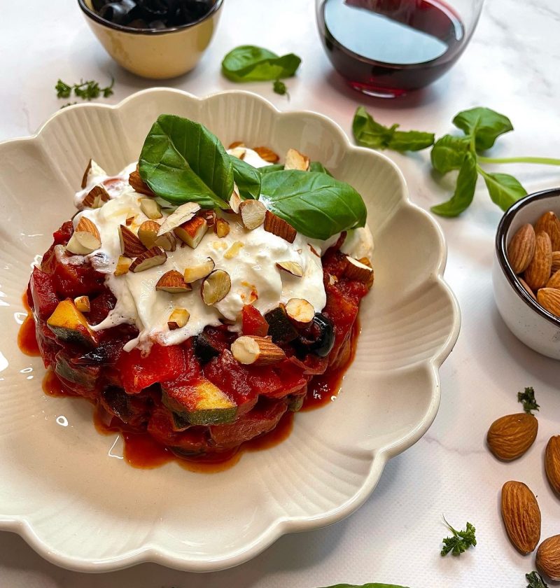 Caponata Met Burrata Recept Food Places